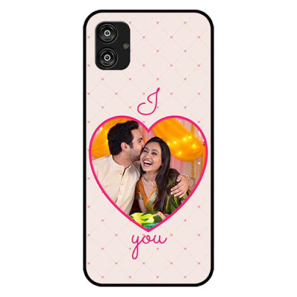 Samsung Galaxy F04 Custom Glass Mobile Case - Heart Shape Design