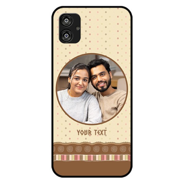 Samsung Galaxy F04 Custom Glass Mobile Case - Brown Dotted Mobile Case Design Samsung Galaxy F04 Custom Glass Mobile Case - Brown Dotted Mobile Case Design