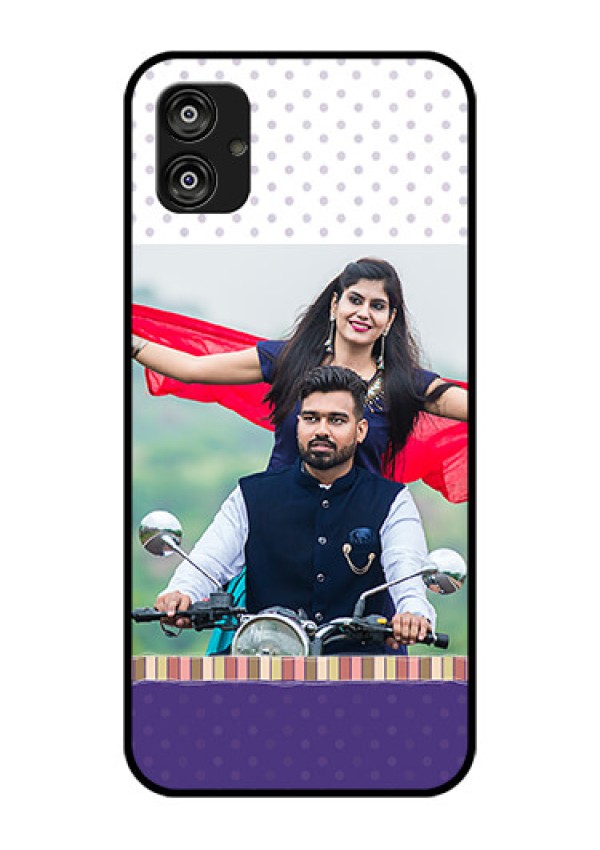 Samsung Galaxy F04 Photo Printing on Glass Case - Cute Family Design