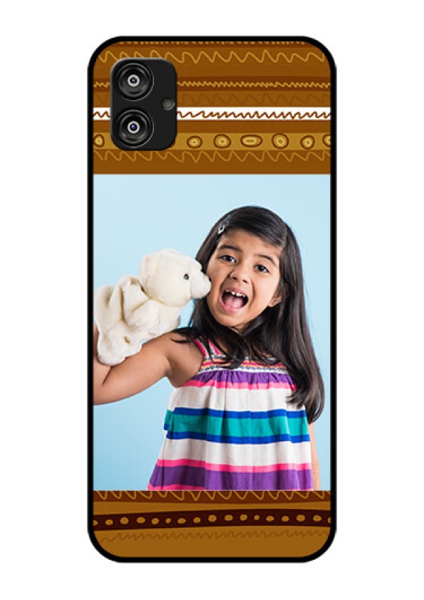 Samsung Galaxy F04 Custom Glass Phone Case - Friends Picture Upload Design