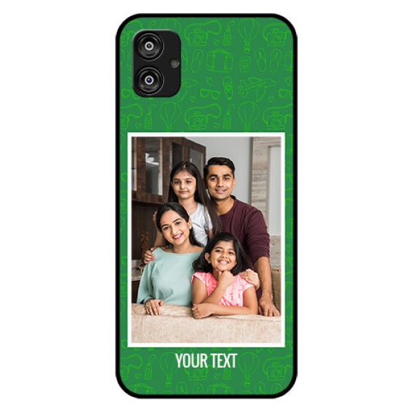 Samsung Galaxy F04 Personalized Glass Phone Case - Picture Upload Design