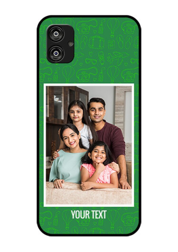 Samsung Galaxy F04 Personalized Glass Phone Case - Picture Upload Design