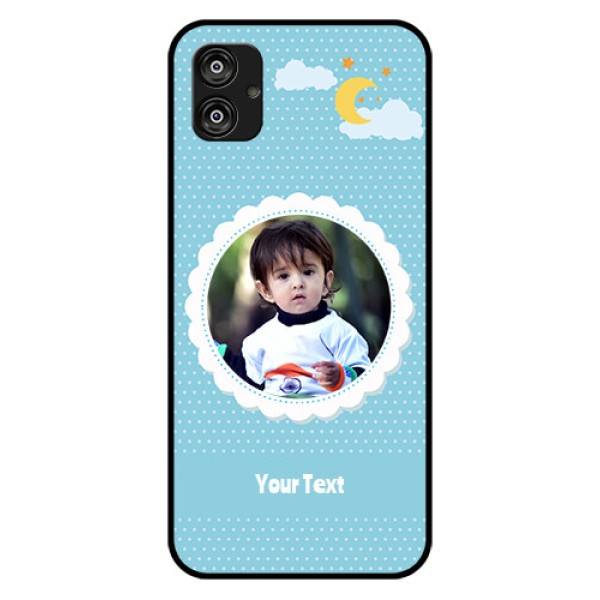 Samsung Galaxy F04 Personalised Glass Phone Case - Violet Pattern Design