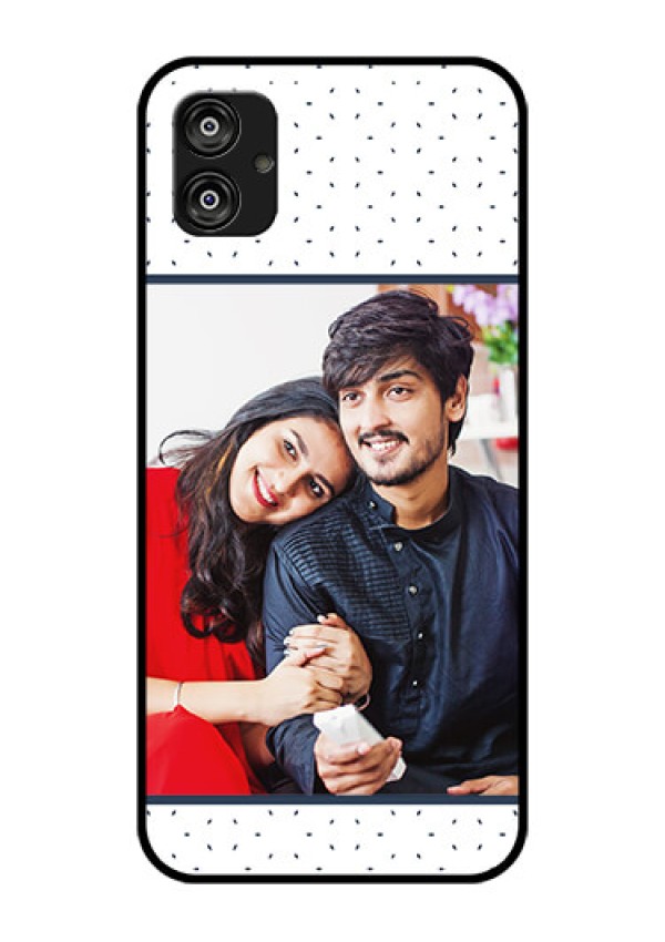 Samsung Galaxy F04 Personalized Glass Phone Case - Premium Dot Design