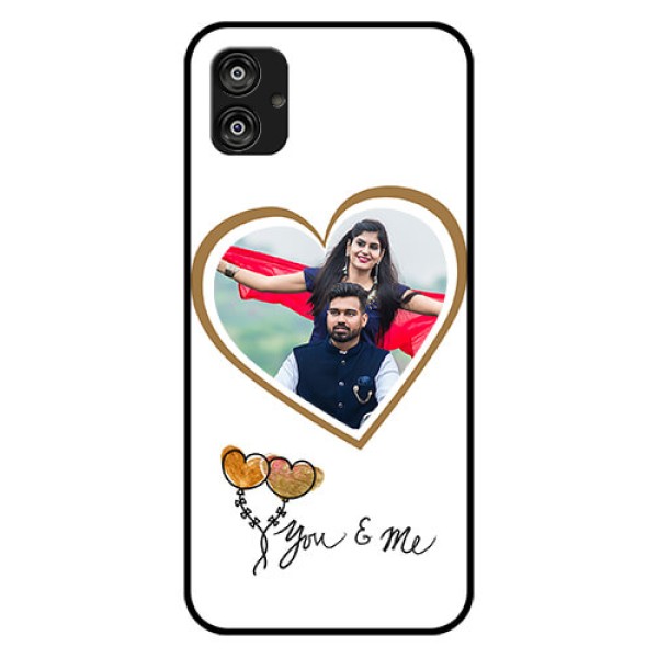 Samsung Galaxy F04 Custom Glass Mobile Case - You & Me Design