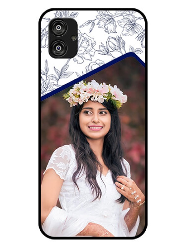 Custom Samsung Galaxy F04 Personalized Glass Phone Case - Premium Floral Design