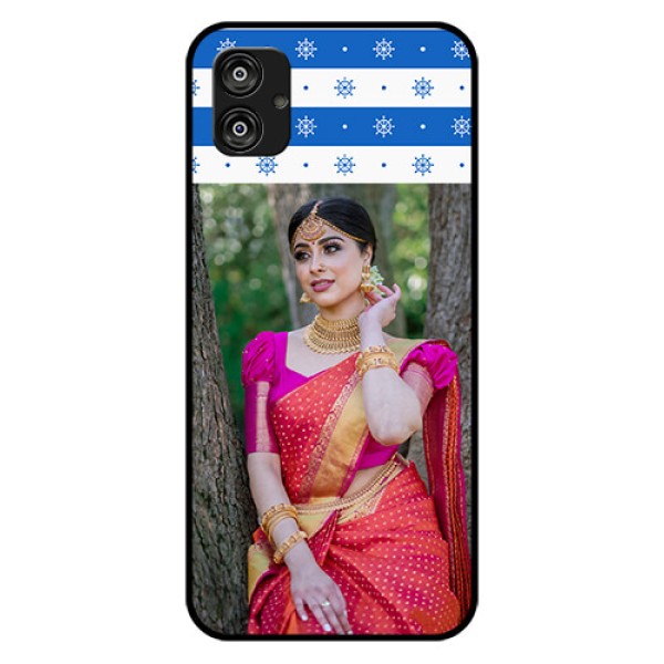 Samsung Galaxy F04 Photo Printing on Glass Case - Snow Pattern Design Samsung Galaxy F04 Photo Printing on Glass Case - Snow Pattern Design