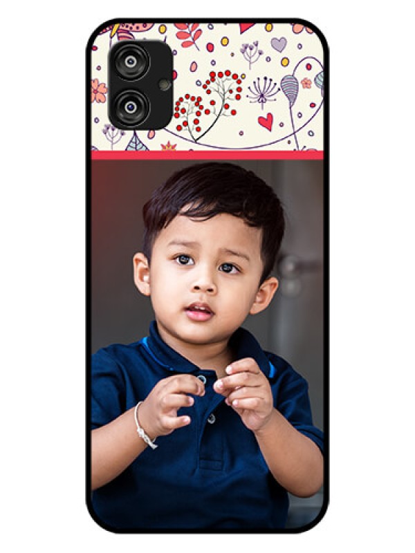 Custom Samsung Galaxy F04 Custom Glass Mobile Case - Premium Floral Design