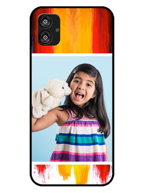 Custom Samsung Galaxy F04 Personalized Glass Phone Case - Multi Color Design