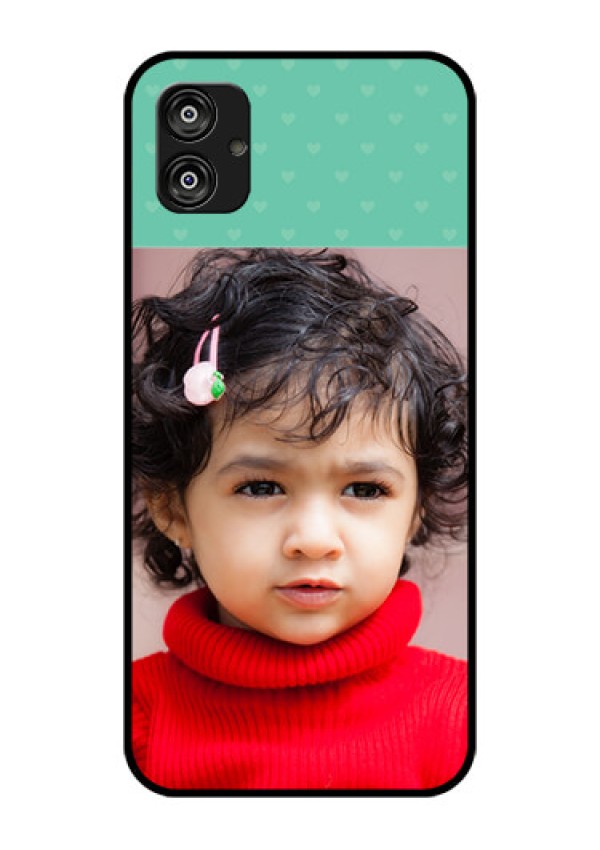 Samsung Galaxy F04 Custom Glass Phone Case - Lovers Picture Design