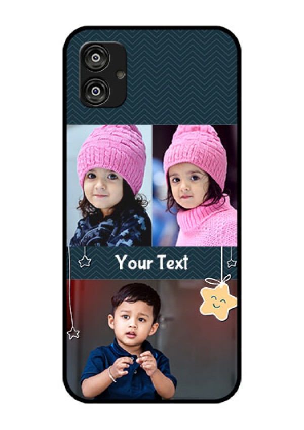 Samsung Galaxy F04 Custom Glass Mobile Case - Hanging Stars Design