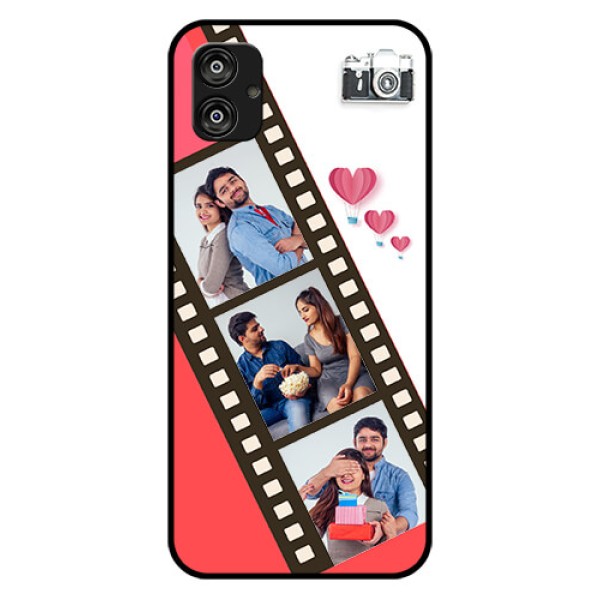 Samsung Galaxy F04 Personalized Glass Phone Case - 3 Image Holder with Film Reel Samsung Galaxy F04 Personalized Glass Phone Case - 3 Image Holder with Film Reel