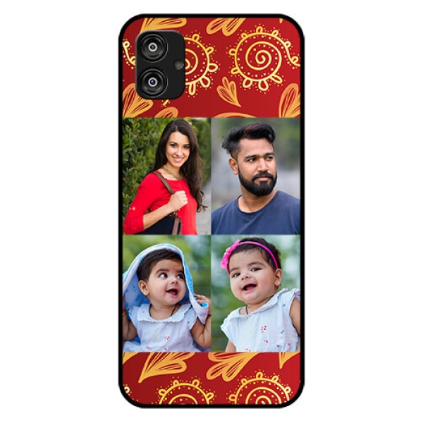 Samsung Galaxy F04 Photo Printing on Glass Case - 4 Image Traditional Design Samsung Galaxy F04 Photo Printing on Glass Case - 4 Image Traditional Design