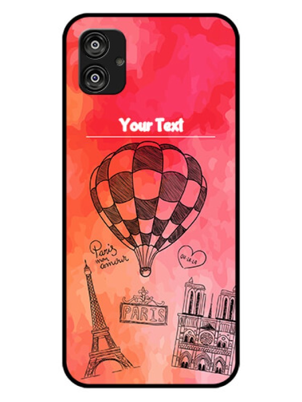 Custom Samsung Galaxy F04 Custom Glass Phone Case - Paris Theme Design