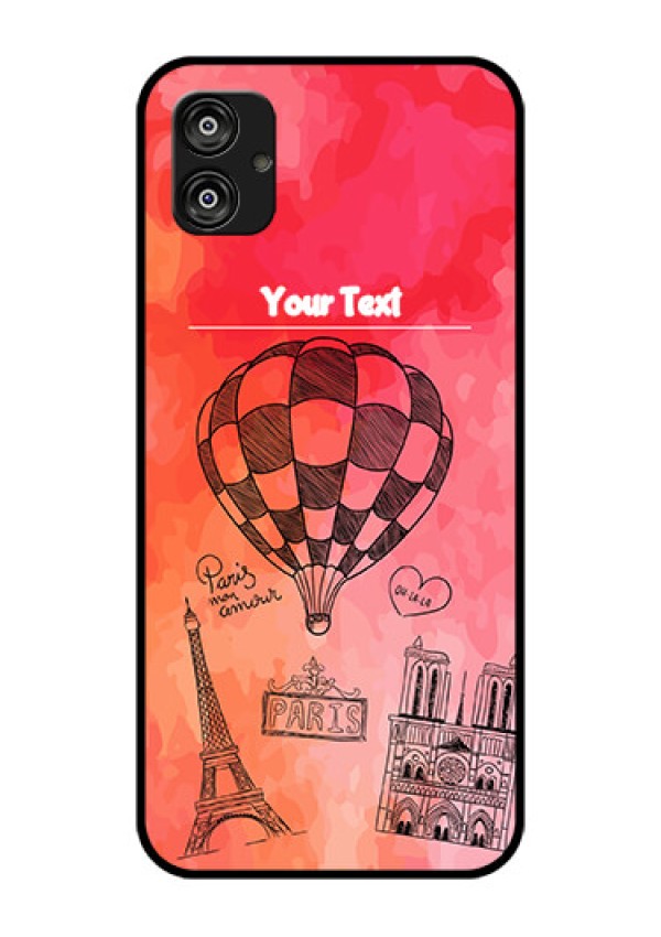 Samsung Galaxy F04 Custom Glass Phone Case - Paris Theme Design