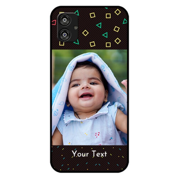 Samsung Galaxy F04 Custom Glass Phone Case - with confetti birthday design Samsung Galaxy F04 Custom Glass Phone Case - with confetti birthday design