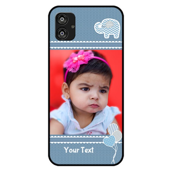 Samsung Galaxy F04 Photo Printing on Glass Case - with Kids Pattern Design