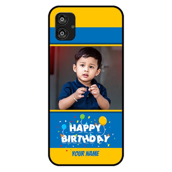 Samsung Galaxy F04 Custom Glass Mobile Case - Birthday Wishes Design Samsung Galaxy F04 Custom Glass Mobile Case - Birthday Wishes Design