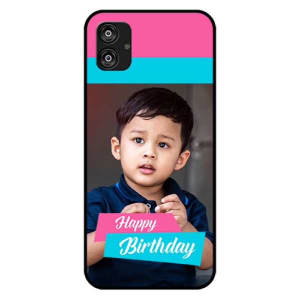 Samsung Galaxy F04 Personalized Glass Phone Case - Image Holder with 2 Color Design Samsung Galaxy F04 Personalized Glass Phone Case - Image Holder with 2 Color Design