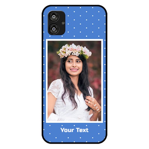 Samsung Galaxy F04 Photo Printing on Glass Case - Polka dots design