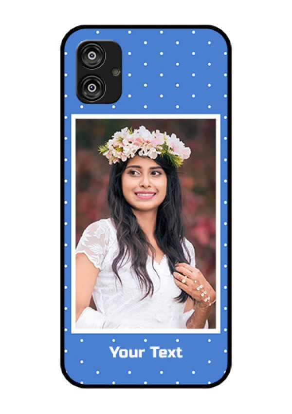 Samsung Galaxy F04 Photo Printing on Glass Case - Polka dots design
