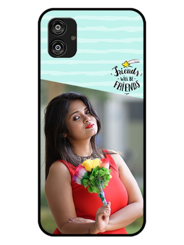Custom Samsung Galaxy F04 Custom Glass Phone Case - Friends Picture Icon Design