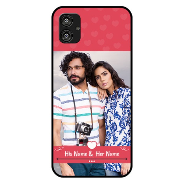 Samsung Galaxy F04 Photo Printing on Glass Case - Simple Love Design Samsung Galaxy F04 Photo Printing on Glass Case - Simple Love Design