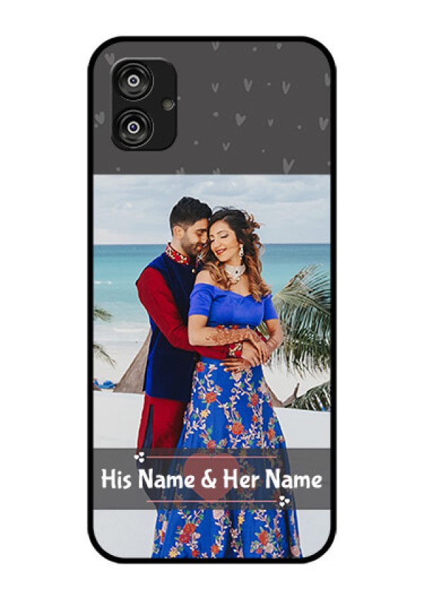 Samsung Galaxy F04 Custom Glass Mobile Case - Buy Love Design with Photo Online