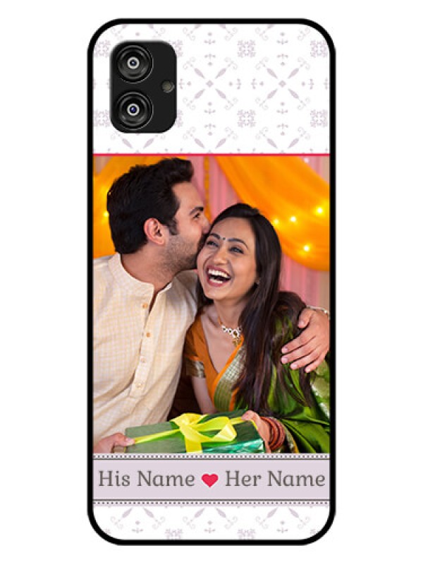 Custom Samsung Galaxy F04 Custom Glass Mobile Case - with Photo and Ethnic Design