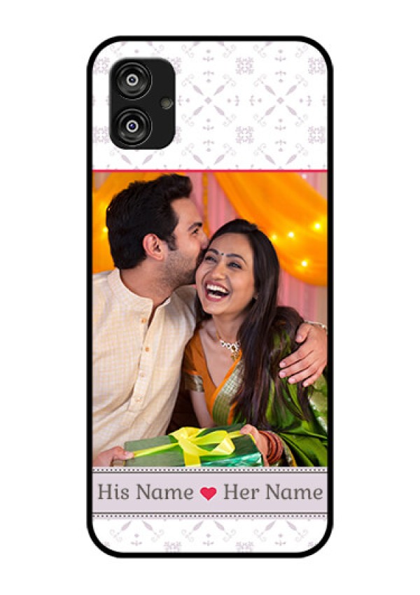Samsung Galaxy F04 Custom Glass Mobile Case - with Photo and Ethnic Design
