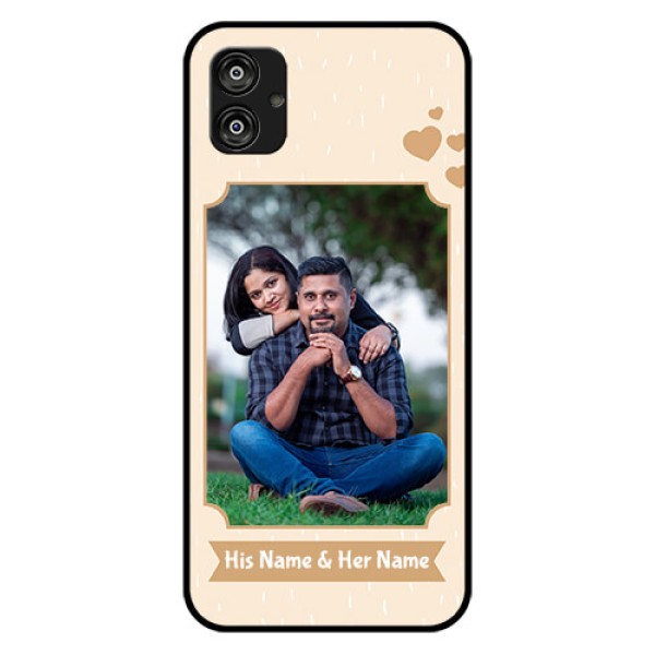 Samsung Galaxy F04 Custom Glass Phone Case - with confetti love design Samsung Galaxy F04 Custom Glass Phone Case - with confetti love design