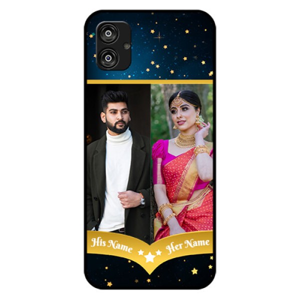Samsung Galaxy F04 Custom Glass Phone Case - Galaxy Stars Backdrop Design Samsung Galaxy F04 Custom Glass Phone Case - Galaxy Stars Backdrop Design