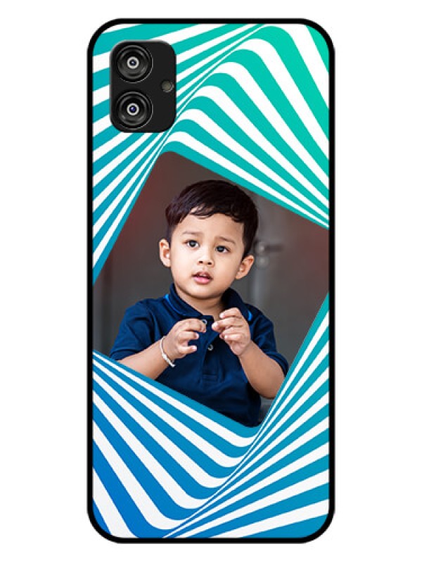 Custom Samsung Galaxy F04 Personalized Glass Phone Case - Abstract Spiral Design