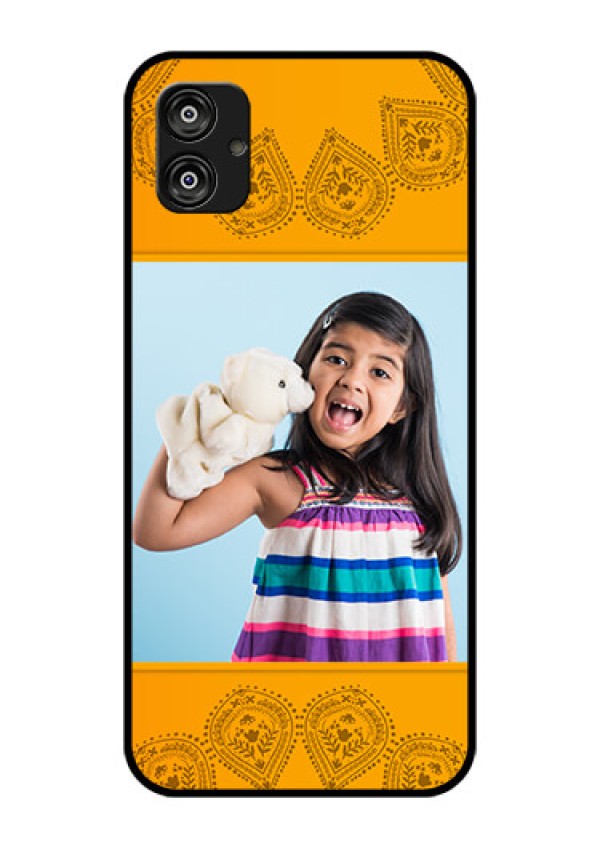 Samsung Galaxy F04 Personalized Glass Phone Case - Photo Wedding Design