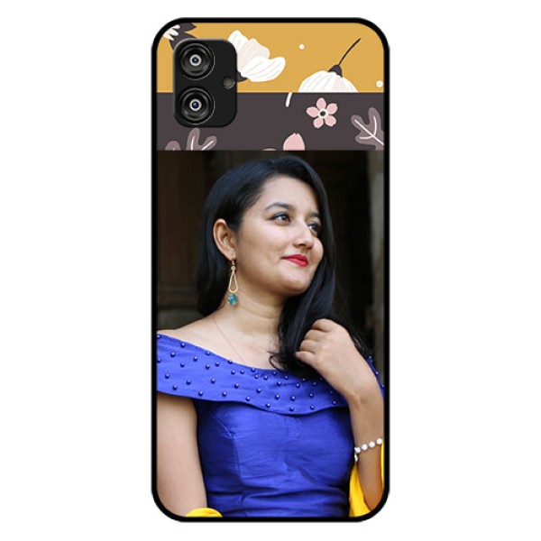 Samsung Galaxy F04 Custom Glass Phone Case - Stylish Floral Design Samsung Galaxy F04 Custom Glass Phone Case - Stylish Floral Design