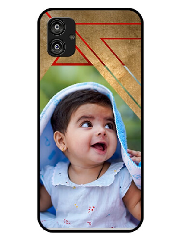 Custom Samsung Galaxy F04 Personalized Glass Phone Case - Gradient Abstract Texture Design