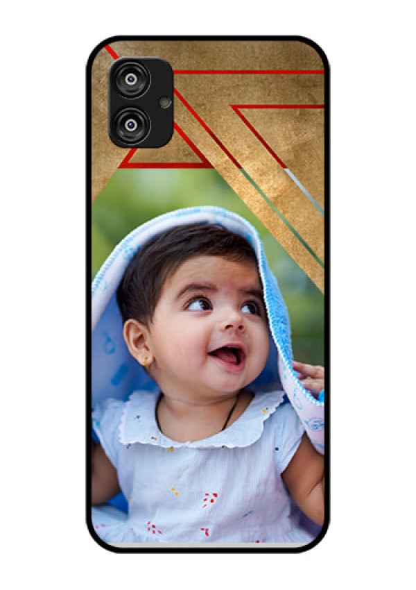 Samsung Galaxy F04 Personalized Glass Phone Case - Gradient Abstract Texture Design