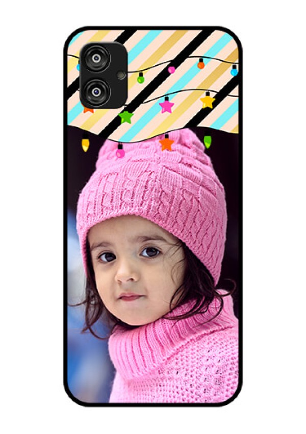 Samsung Galaxy F04 Custom Glass Mobile Case - Lights Hanging Design