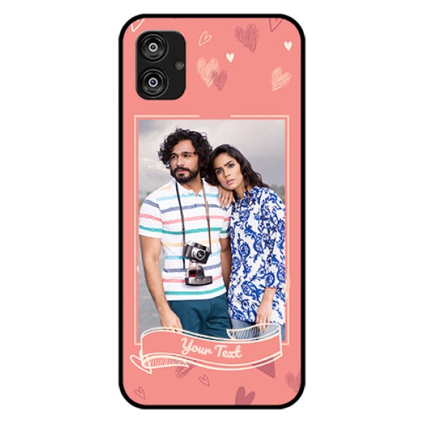 Samsung Galaxy F04 Custom Glass Phone Case - Love doodle art Design Samsung Galaxy F04 Custom Glass Phone Case - Love doodle art Design