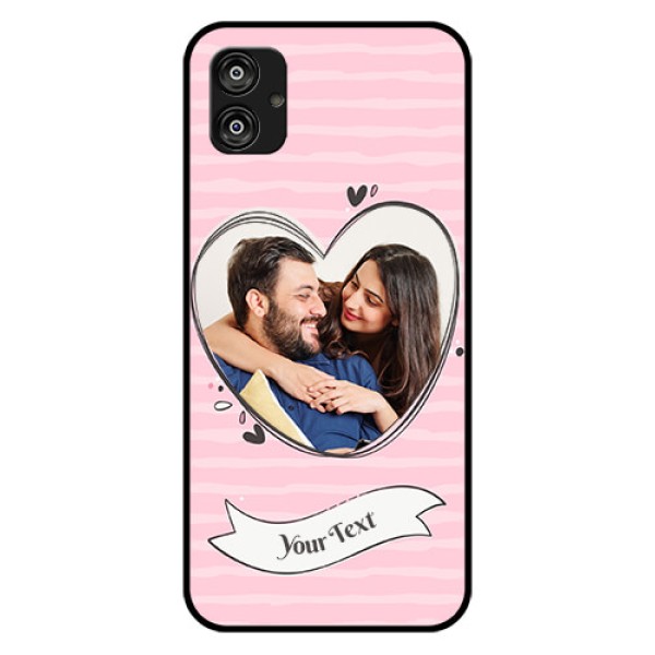 Samsung Galaxy F04 Custom Glass Phone Case - Vintage Heart Design