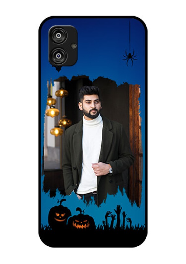 Samsung Galaxy F04 Photo Printing on Glass Case - with pro Halloween design