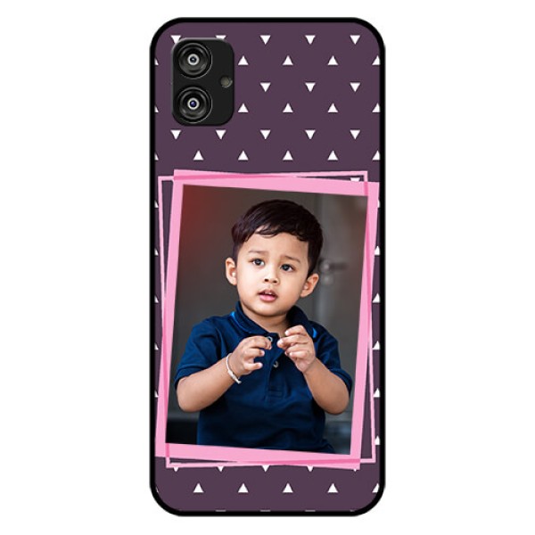 Samsung Galaxy F04 Custom Glass Mobile Case - Triangle Pattern Dotted Design Samsung Galaxy F04 Custom Glass Mobile Case - Triangle Pattern Dotted Design