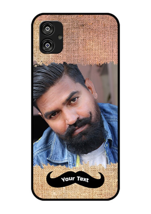 Samsung Galaxy F04 Personalized Glass Phone Case - with Texture Design