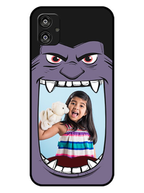 Custom Samsung Galaxy F04 Custom Glass Phone Case - Angry Monster Design