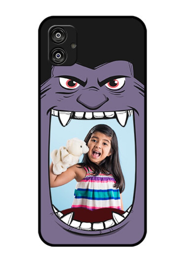 Samsung Galaxy F04 Custom Glass Phone Case - Angry Monster Design