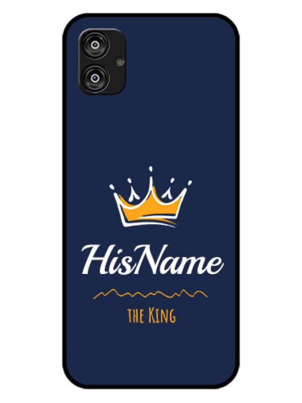 Custom Samsung Galaxy F04 Glass Phone Case King with Name