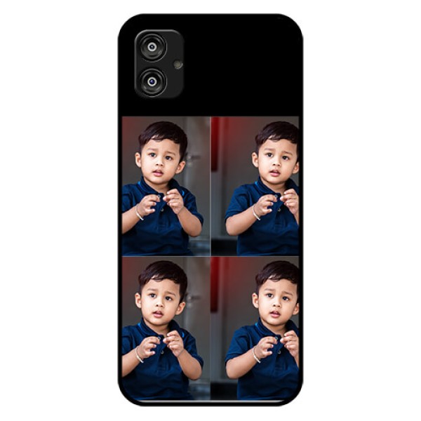 Samsung Galaxy F04 4 Image Holder on Glass Mobile Cover
