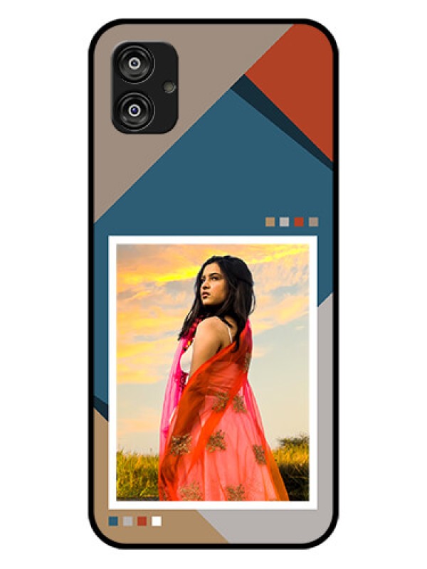 Custom Galaxy F04 Personalized Glass Phone Case - Retro color pallet Design