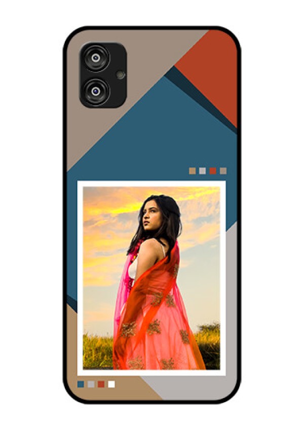 Galaxy F04 Personalized Glass Phone Case - Retro color pallet Design