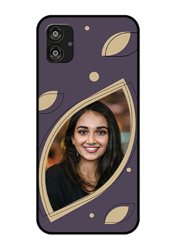 Galaxy F04 Custom Glass Mobile Case - Falling Leaf Design